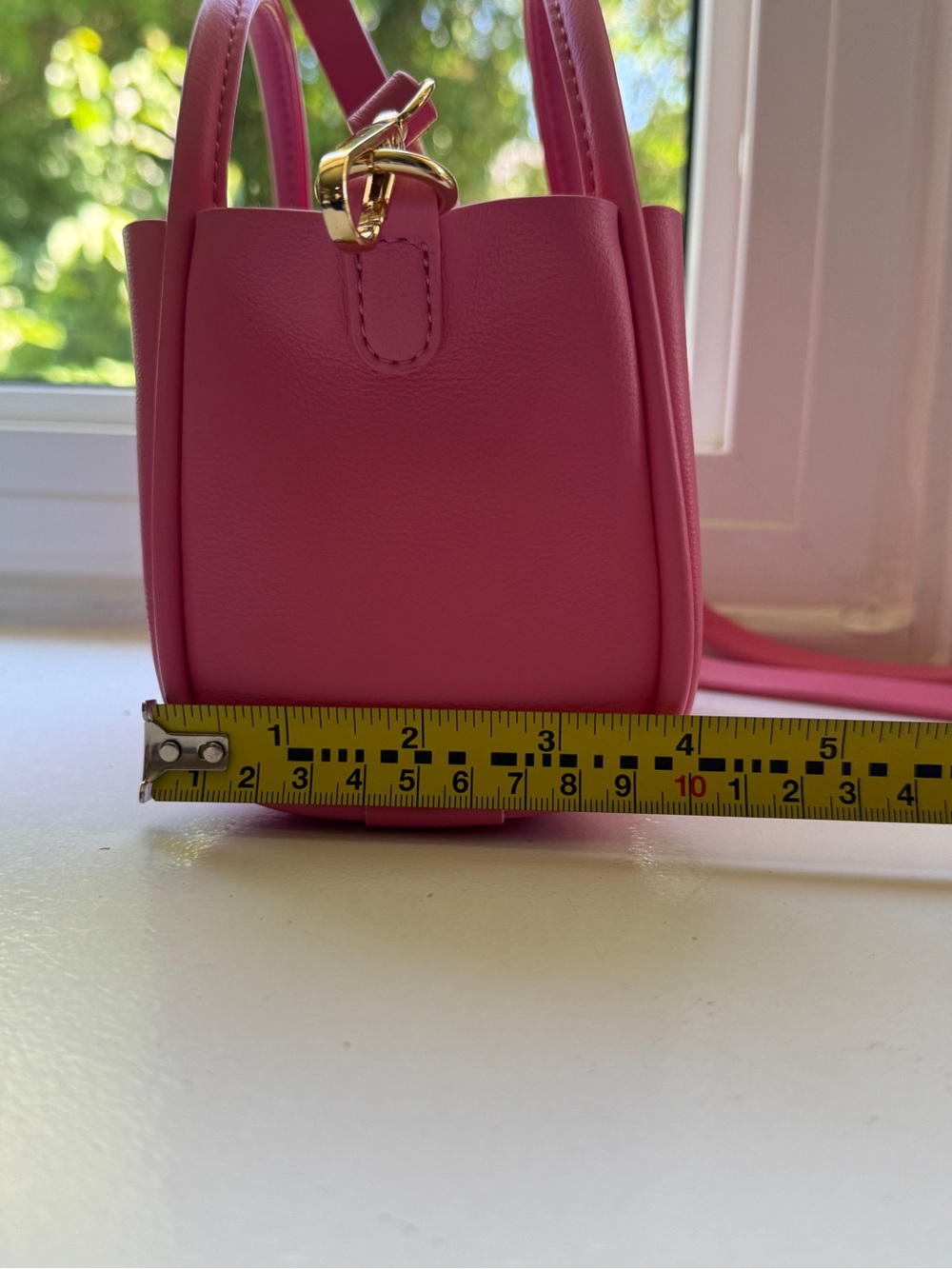 Anthropologie Rose Pink Top-Handle Crossbody - Picture 4 of 8